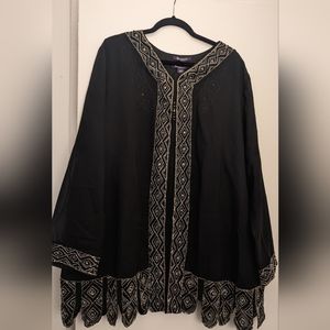 Roman's Women's Plus 30W Skirt, Top & Jacket Gold Beaded Trim